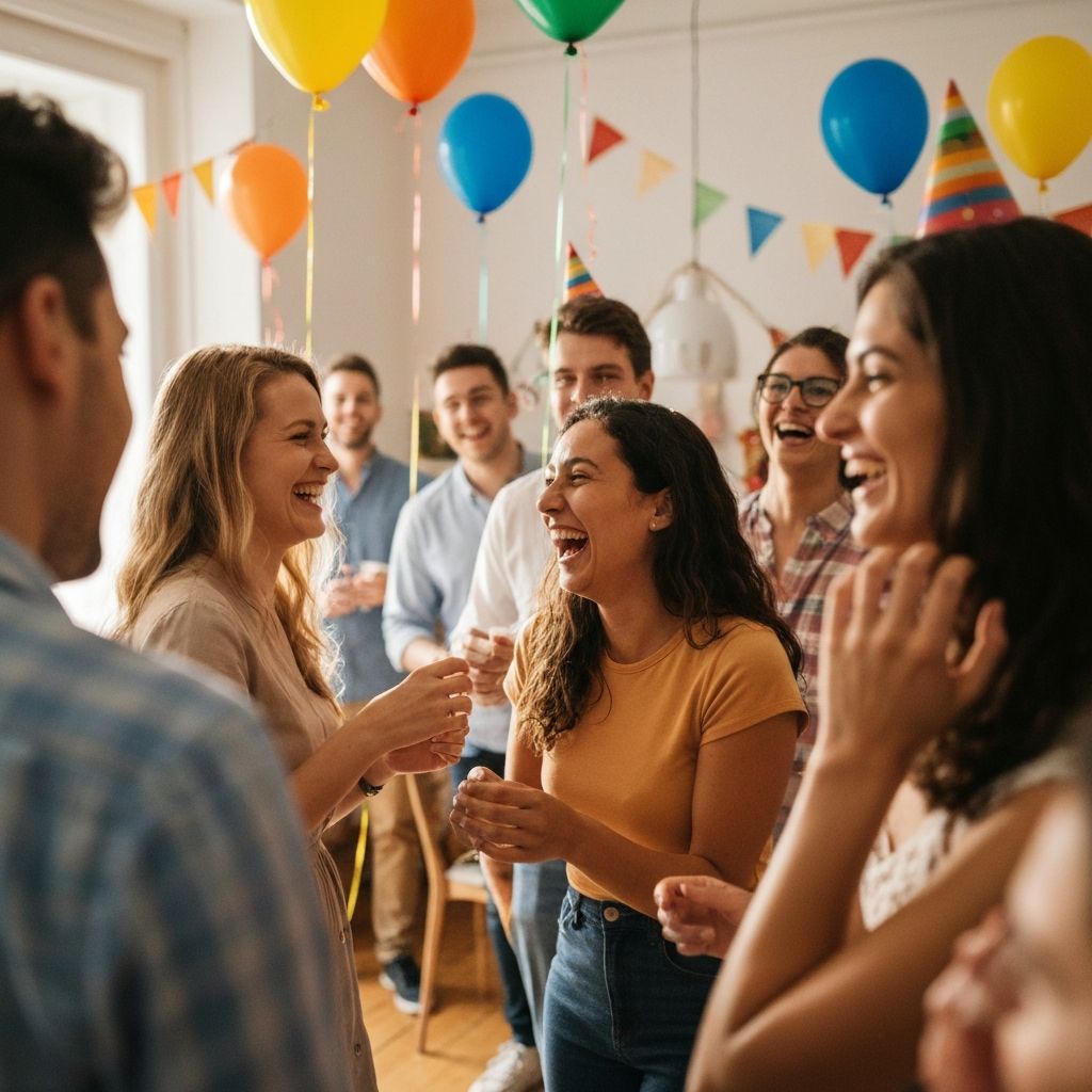 Stylish birthday party setup with candles and cake