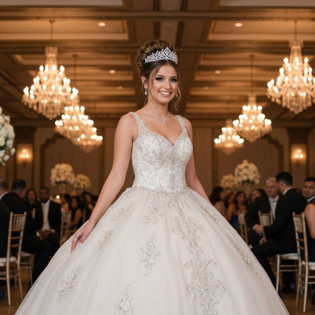 Elegant quinceañera ballroom celebration